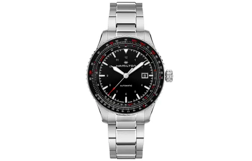 Mechanical mechanism, import waterproof men's watch, black dial, case stainless steel, watch strap, Switzerland, 42mm