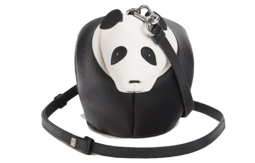 LOEWE Cow Leather Shoulder Bag, Crossbody Bag Mini Unisex Black White