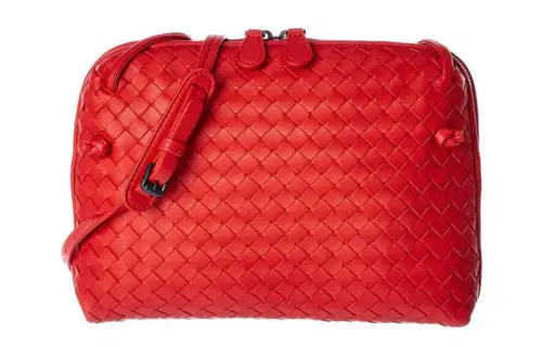 Bottega Veneta Leather Bag Crossbody Bag, Shoulder Bag Women's Red