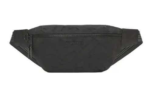 Burberry Polyester One Shoulder Crossbody Sling Bag, Fanny Pack Regular Men's Black