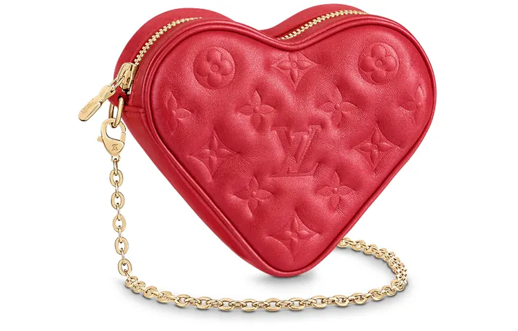 LOUIS VUITTON Fall In Love Sheepskin Shoulder Bag, Crossbody Bag Women's Red