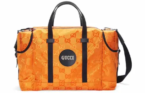 GUCCI Off The Grid Nylon With Leather Shoulder Bag, Crossbody Bag, Handbag Unisex Orange/Black