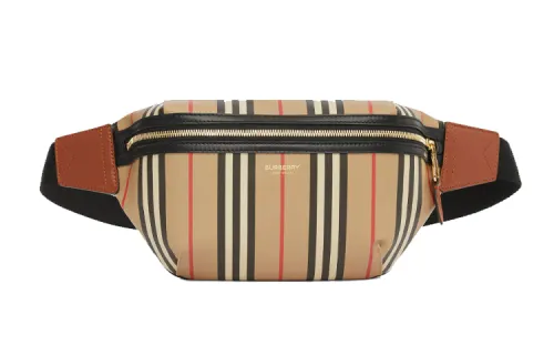 Burberry Eco Friendly Canvas Sonny Sling Bag, Crossbody Bag, Fanny Pack Regular Unisex Beige