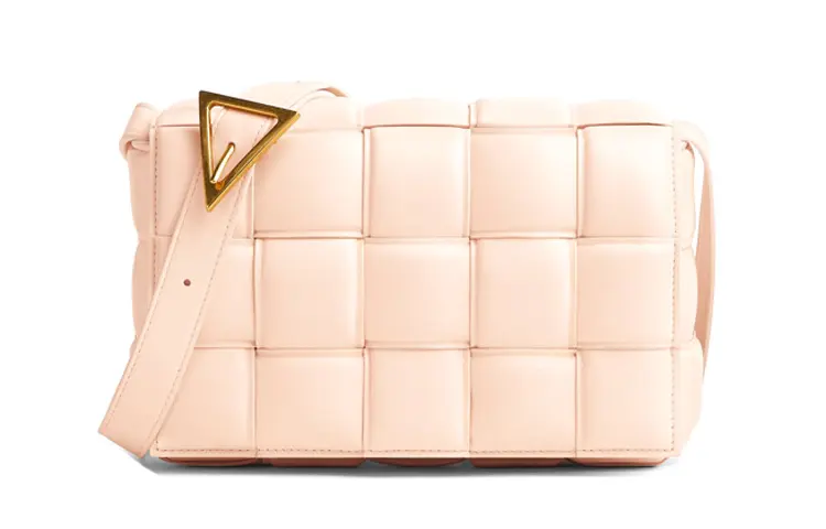 Bottega Veneta Cassette Padded Intreccio Weave Melon Washed
