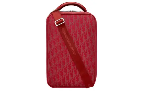 DIOR Cow Leather Shoulder Bag Regular Men's Red