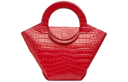 Bottega Veneta Crocodile Leather Handbag Regular Women's Red