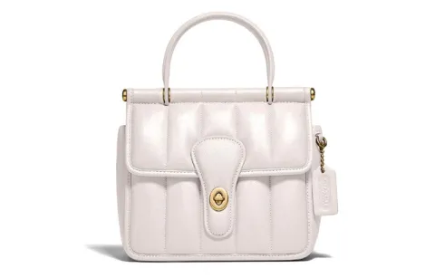 COACH Willis Sheepskin Shoulder Bag, Crossbody Bag, Handbag Small Women's Pink White