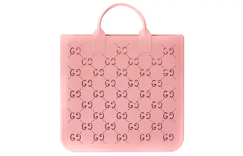 GUCCI Rubber Tote Bag, Shopping Bag, Handbag, Kids' Bag Kids' Bright Pink