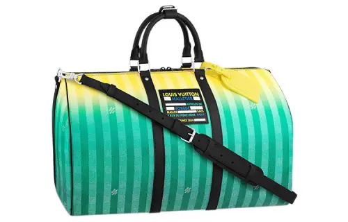 LOUIS VUITTON Keepall 50B Damier Stripes Gradient Green