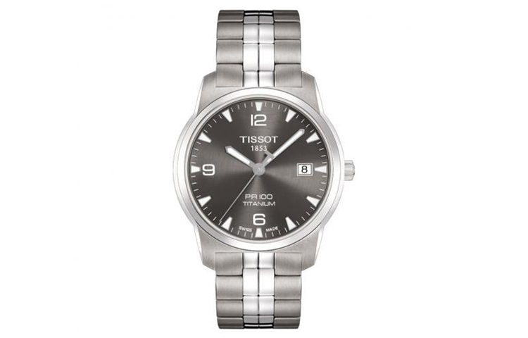 Мужские часы TISSOT PR100 (серебристо-серые)