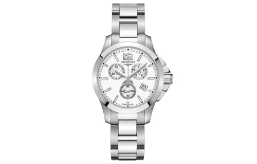 LONGINES Comcast Collection Quartz Movement 300m Waterproof Unisex Watch 36mm White Dial Stainless Steel Case