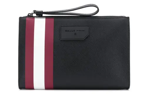 BALLY PVC Leather Coin Purse, Clutch Regular Men's Black