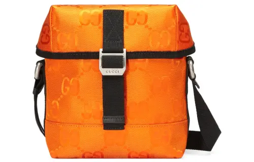 GUCCI Off The Grid Nylon With Leather Messenger Bag, Shoulder Bag, Crossbody Bag Unisex