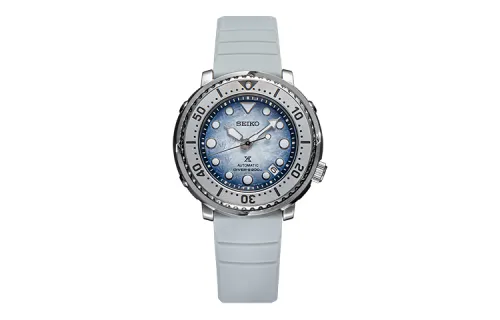 SEIKO Prospe Mechanical Movement Silicone Strap Watch Men's Watches Blue Dial