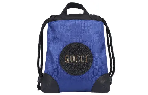 GUCCI Off The Grid Nylon With Leather Backpack Unisex Blue