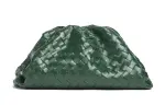 Bottega Veneta Sheepskin Handheld Cloud Bag Women's Dark Green