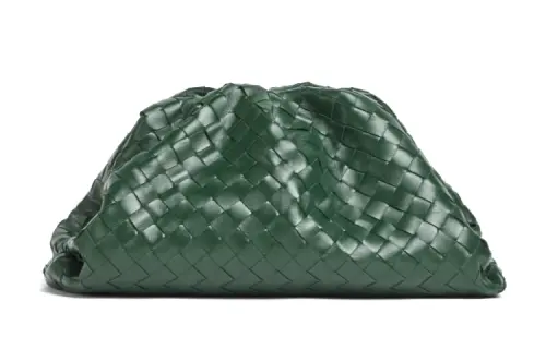 Bottega Veneta Sheepskin Handheld Cloud Bag Women's Dark Green