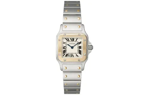 CARTIER SANTOS DE Quartz Movement Women's Watch 23.5mm 34.8*26.2mm White Dial Stainless Steel Case