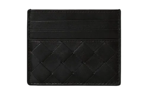 Bottega Veneta Cow Leather Card Holder Women's Black