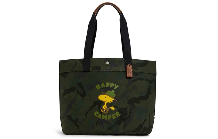 COACH Snoopy, Collaboration Fabric Tote Bag, Shopping Bag, Handbag, Shoulder Bag Men's