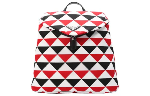 PRADA Recycled Nylon Backpack Men's Red White