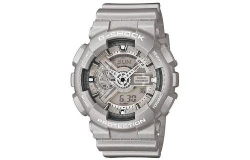 CASIO Men Liquid Crystal/Analog Dual Display Series Silver Watch GA-110BC-8A