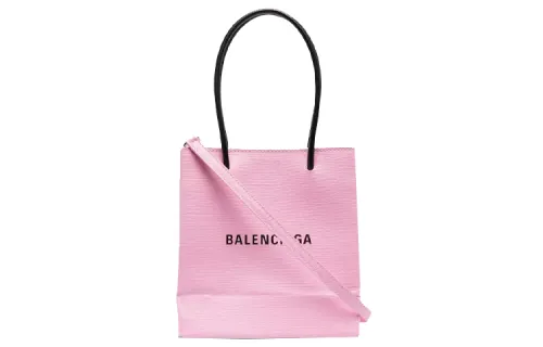 Balenciaga Cow Leather Shopping Bag Handbag Women's Pink