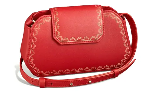 CARTIER Guirlande Calfskin Crossbody Bags Women's Red