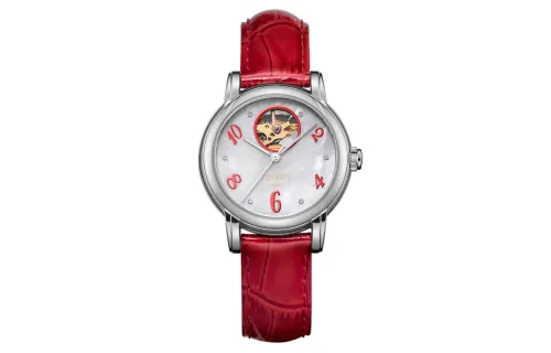 TISSOT Heart Collection Mechanical Movement 30m Waterproof Women's Watch 35mm Black Dial Steel Watch Case
