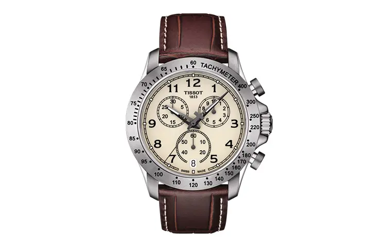 TISSOT V8 Quartz Movement 100m Waterproof Men's Watches Watch 42.5mm White Dial Stainless Steel Case