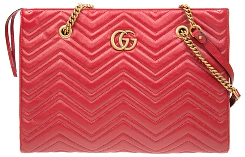 GUCCI Marmont Leather, Cow Leather Handbag, Shoulder Bag Women's Red