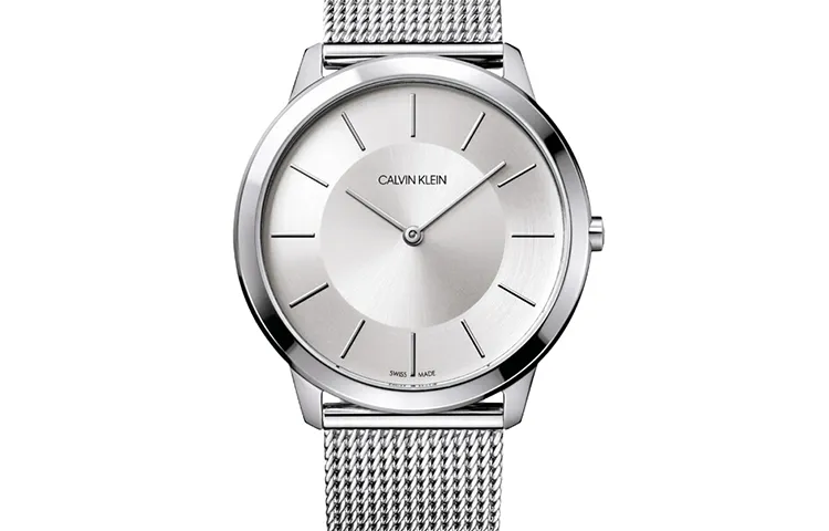 CALVIN KLEIN Calvin Klein Wrist Watches Quartz Movement Stainless Steel Watchband Silver Dial Men's Watches
