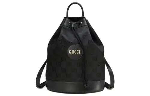 GUCCI Cow Leather Backpack Regular Men's Black