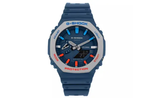 CASIO Men Liquid Crystal/Analog Dual Display Series Blue Watch GA-2100-1AERB