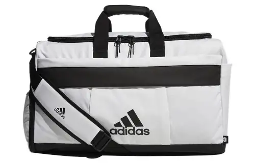 Adidas Polyester Luggage Bag, Handbag, Shoulder Bag, Crossbody Bag, Travel Bag, Gym Bag Unisex Gray White
