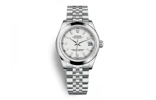 ROLEX Datejust Collection Automatic Mechanical Movement Women's Watch 31mm White Dial Oystersteel Case