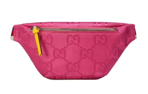 GUCCI Nylon With Leather Fanny Pack, Sling Bag, Kids' Bag Kids' Pink