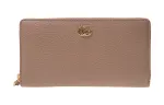 GUCCI Marmont Cow Leather Wallet Women's Gray Brown Taupe