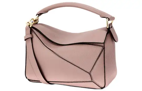 LOEWE Puzzle Soft Grain Calfskin Shoulder Bag, Crossbody Bag, Handbag Small Women's Pink