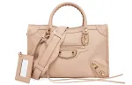 Balenciaga Shiny Goatskin One Shoulder Handbag Women's Dusty Pink