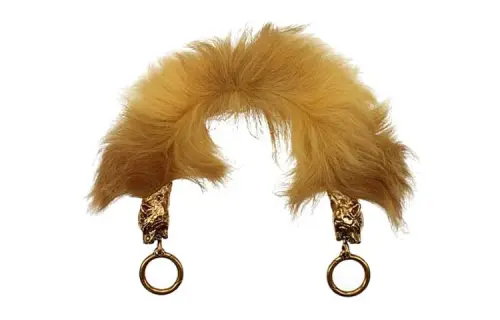 PRADA Metal With Fur Bag Accessory Women's Yellow
