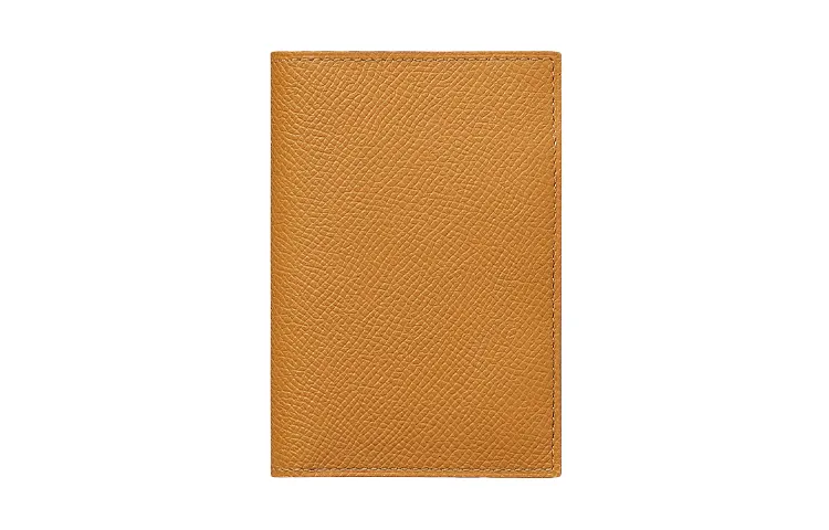 HERMES MC² Euclide Classic And Versatile Cow Leather Card Holder Women's Sesame Yellow