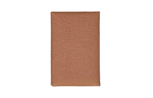 HERMES Calvi Duo Mysore Goat Skin Silver Tone Buckle Wallet, Card Holder Regular Women's