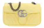 GUCCI GG Marmont Quilted Leather Shoulder Bag, Crossbody Bag Small Women's Yellow/Candy/Unicorn Color