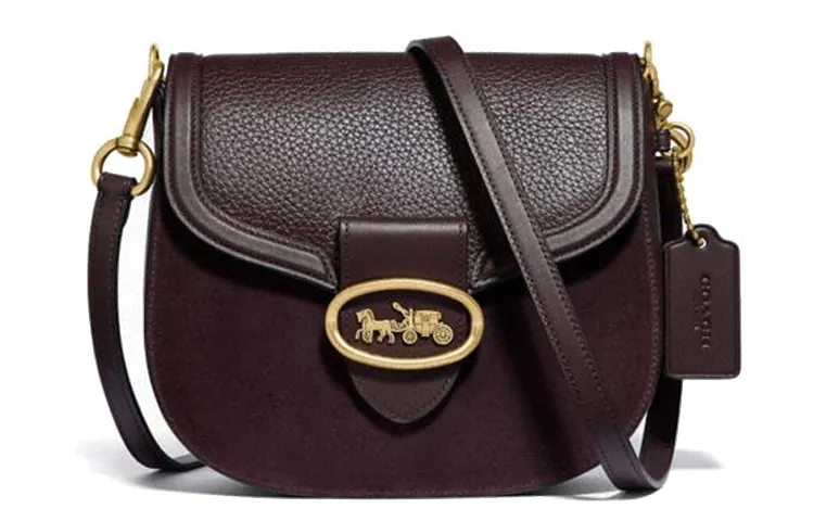 COACH Kat Leather Crossbody Bags Small Women's Ox Blood Red