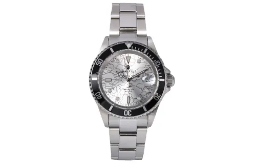 A BATHING APE Bape Watch Mechanical Movement Stainless Steel Strap Watch Unisex Silver Dial