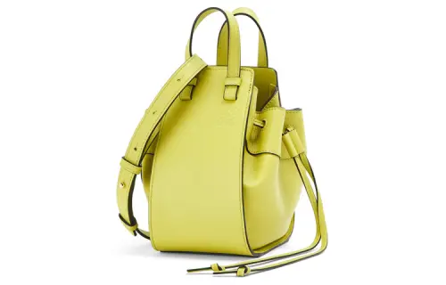 LOEWE Hammock Calfskin Hammock Bag, Handbag, Shoulder Bag, Crossbody Bag Mini Women's Lemon
