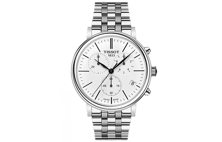 TISSOT Kason Zen I Collection Quartz Movement 50m Waterproof Men's Watch 41mm White Dial Stainless Steel Case