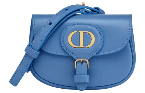 DIOR Bobby Smooth Cow Leather Handbag, Shoulder Bag, Crossbody Bag Mini Women's Cornflower Blue & Klein Blue