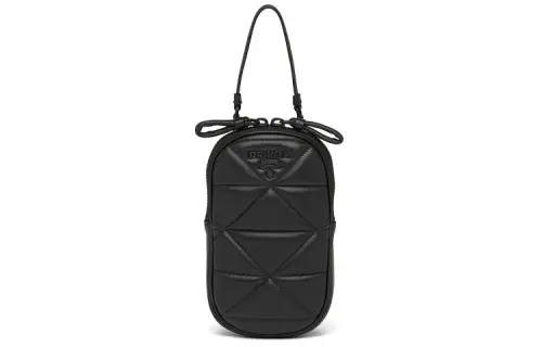 PRADA Saffiano Sheepskin Handbag Mini Women's Black